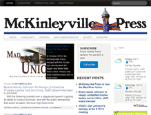 Tablet Screenshot of mckinleyvillepress.com